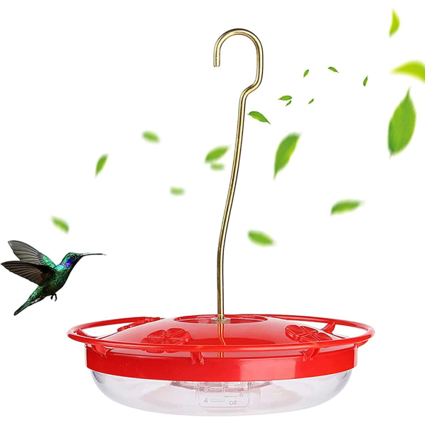 Fuglemater, hengende fuglemater Kolibrimater utendørs, enkel å bruke for fugler og ville fugler (rød)