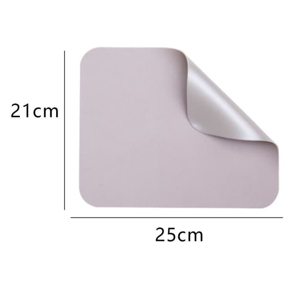 2-pack musmattor, vattentäta lädermusmattor, brun + grå och ljusgrå + silver