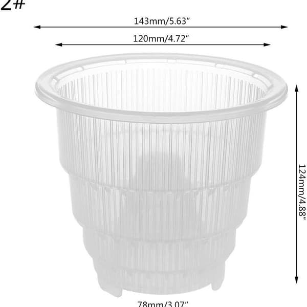 Klar plastblomsterpotte for orkideer - hagedekorasjon