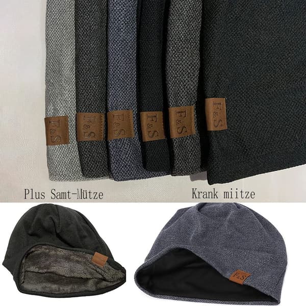Joomouney Beanie Hat til Mænd og Kvinder - Varmt Plys Hætte til Efterår og Vinter - Slouch Hat - Blød