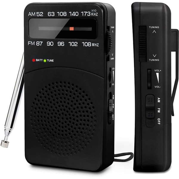 VHF/FM/AM radio batteridrevet lille, transistor radio verdensmodtager radio