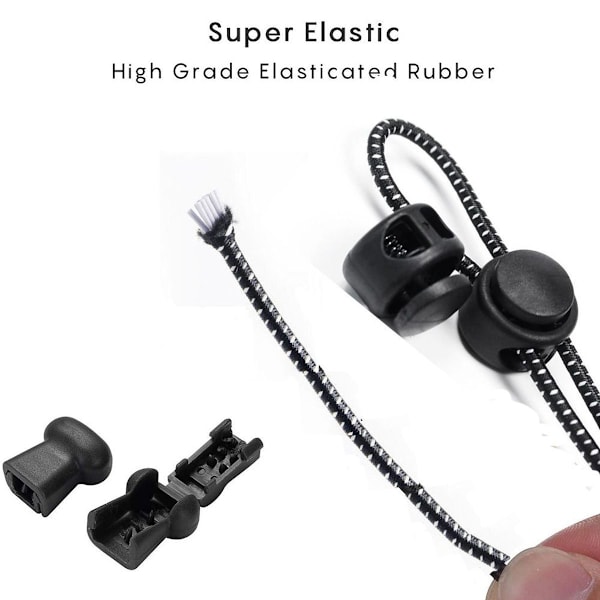 Alphapace Pace Locks elastiske snørebånd, snørebånd uden snørebånd, slip-on sc KLB