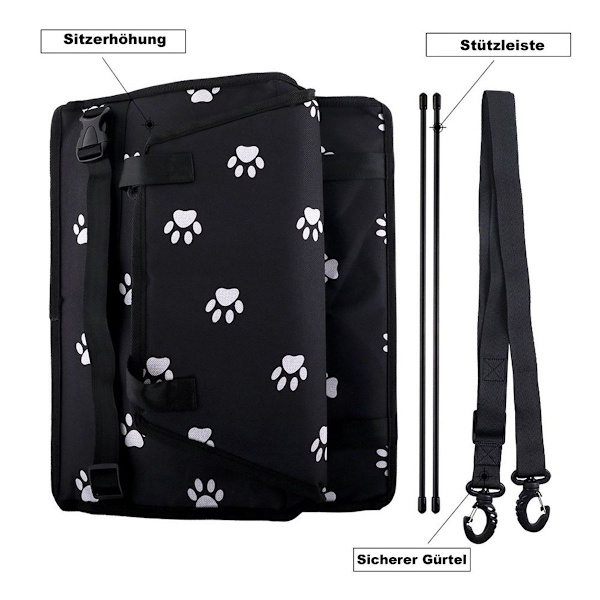 Pet Reinforce Car Booster Seat for Dogs and Cats, Portable og KLB