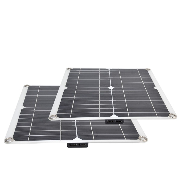 2 stk 15W Fleksibelt Solpanel Bærbart Solcelle Ladebræt KLB