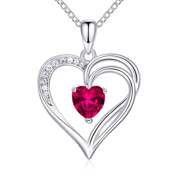 S925 sterling silver hjärtformat zirkonhänge enkelt hjärta kärlekshalsband M dch