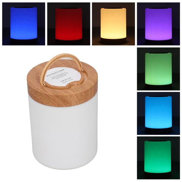 RGB trækorn farve USB genopladelig natlys 3 niveauer KLB