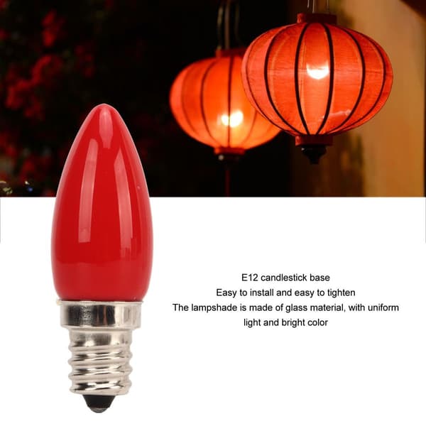 2 stk. E12 4LEDS SMD2835 Kandelaberpære 220V 1,5W Glas KLB