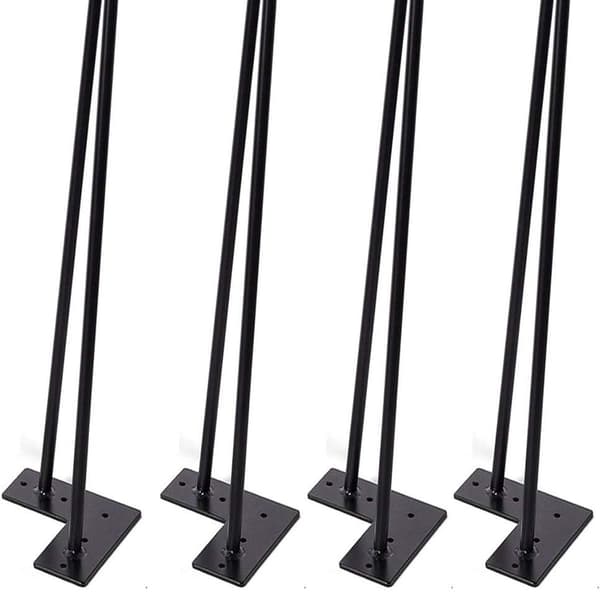 Bordsben 4 tum Set om 4, DIY Möbel Metallbordsben Perfekt för KLB