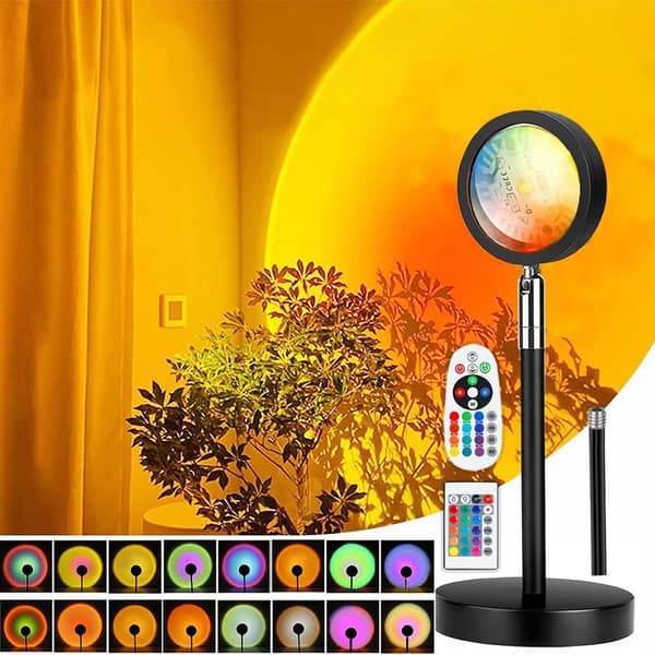 LED solnedgangslys, USB, høydejusterbar, projeksjonsomgivelseslys KLB