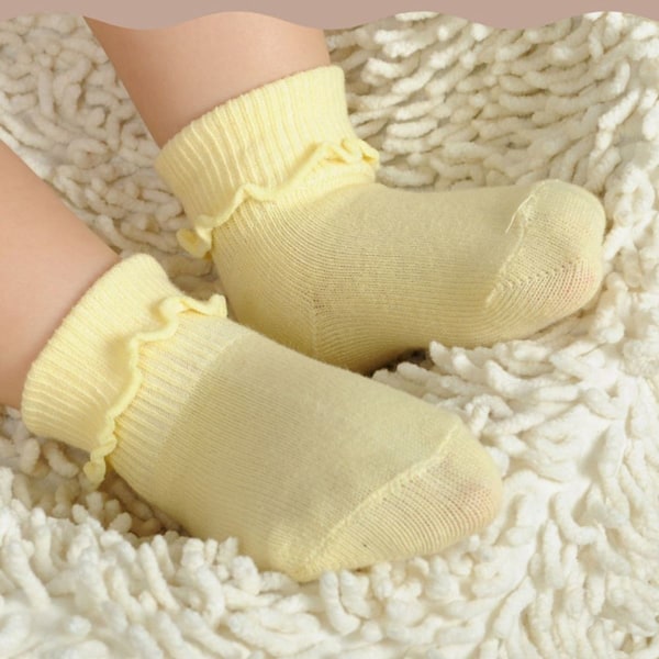 Unisex baby vastasyntyneen ja baby sukat keltainen KLB