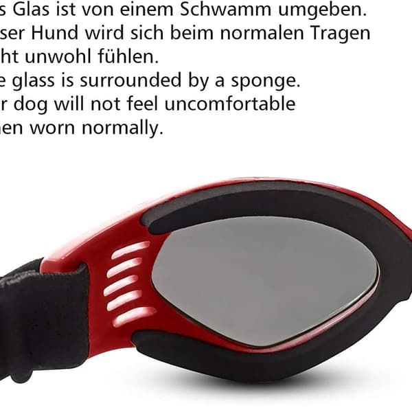 Hundesolbriller, justerbar stropp for UV-solbriller, vanntett