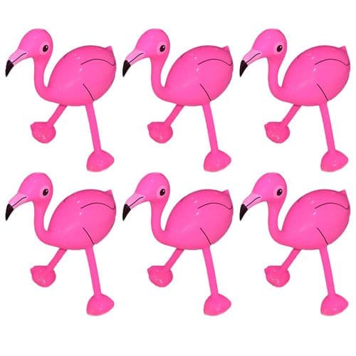oppblåsbare rosa flamingoer - festdekorasjon