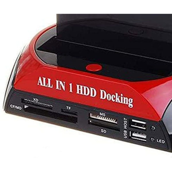 HDD-dokkingstasjon Dokkingstasjon med dobbel harddisk for 2,5 tommer 3,5 tommer