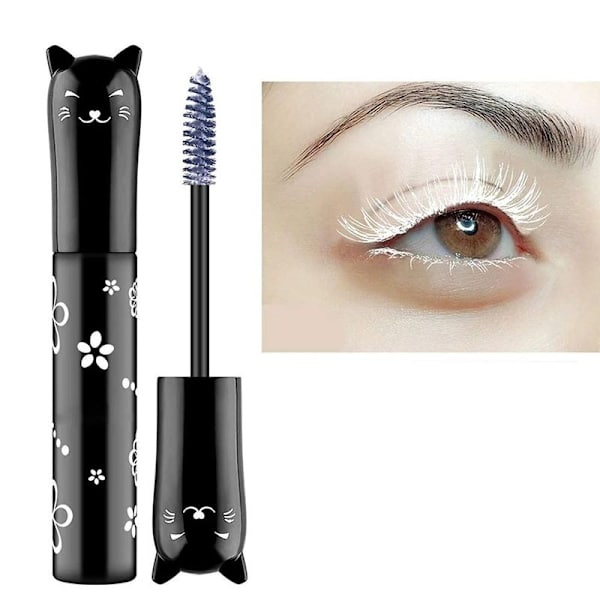 Katteøje Mascara Øjenmakeup Farve Mascara Vandtæt Hurtigtørrende Hvid