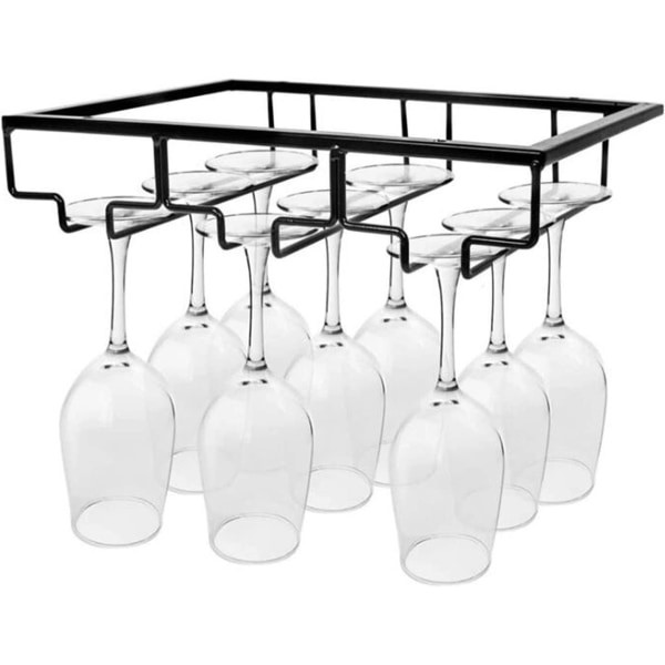 Vinglashållare 1 ST Mugghållare Under skåpet Glashängare för Hylla Förvaringsställ Mugghållare för Bar Köksredskap (3 kolumner)