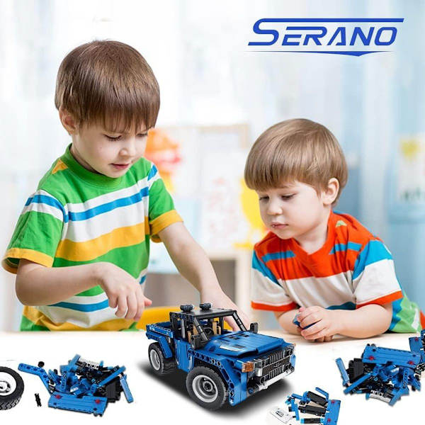 STEM-rakennuslelut 2-in-1 Pickup/Racing-malli Kauko-ohjattava auto KLB