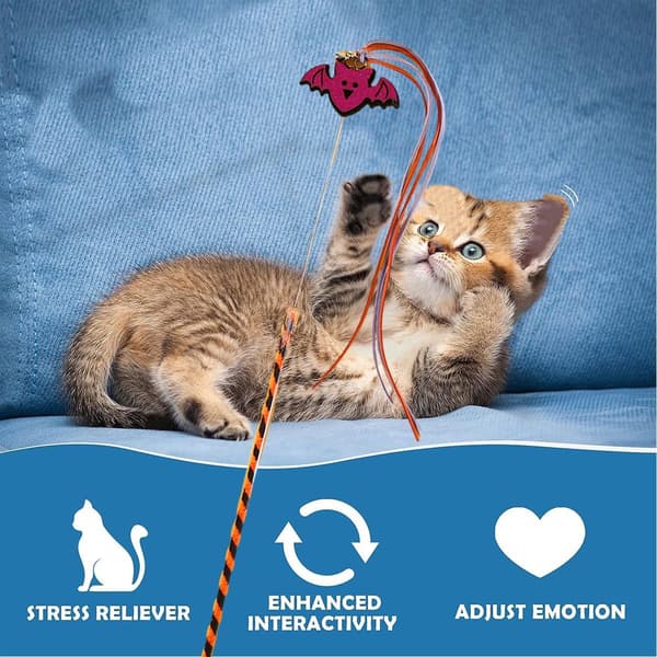 3 stk Halloween Cat Fringe Bells Sound Interactive Training Style 3 KLB