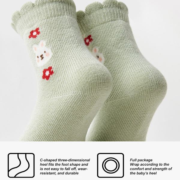 Set med tecknade strumpor för flickor, kanin, pocherat ägg, 6-8 cm, KLB