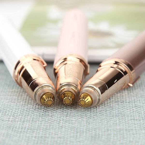 Øyenbryns trimmer, oppladbar øyenbrynshår fjerner, Champagne Gold