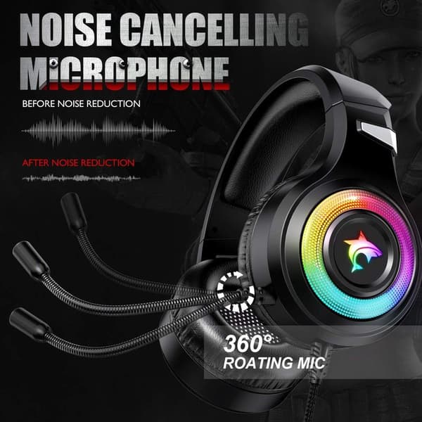 Gaming-headset Xbox One-headset med stereosurroundljud, PS4