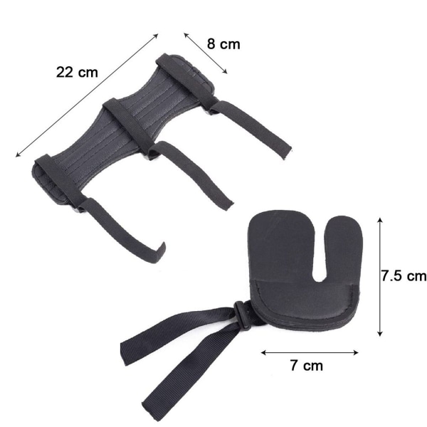 Bue og pil arm beskyttelse finger beskyttelse sæt. Traditionel kortærmet beskyttelse KLB