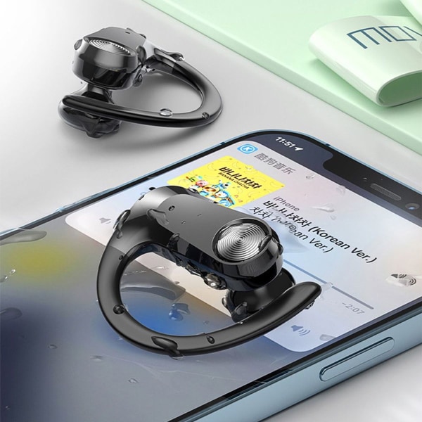 Bluetooth-hörlurar i örat, trådlösa Bluetooth 5.3-hörlurar, LED-display,