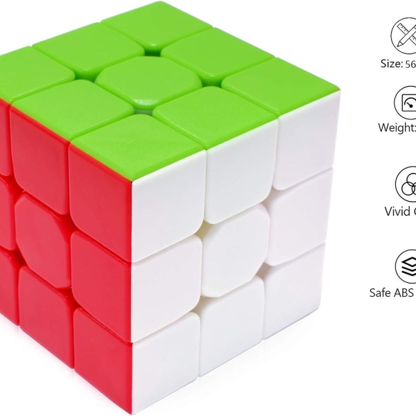 Magisk kube 3x3 3x3x3 Original Speed Stickerless Magisk kube-puslespill Magisk KLB