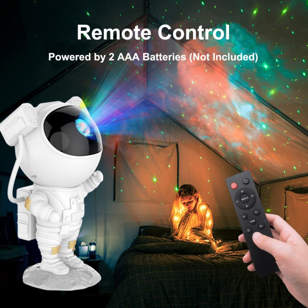 Galaxy Stjernehimmel-projektor med timer, Astronaut Stjernehimmel-projektorlampe, nattlys for barn og voksne, med fjernkontroll