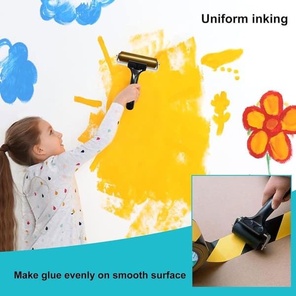6 cm trykvals i rustfrit stål gummi latex