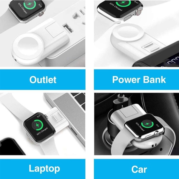 Trådløs lader egnet for Apple Watch, justerbar USB