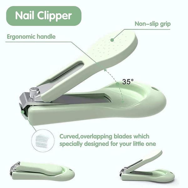 Babysæt til negle, babysæt til manicure og pedicure med mintgrøn KLB