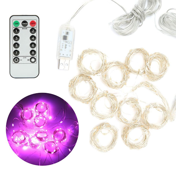 LED-verhovalosarja kaukosäätimellä USB-kaukosäätimen valosarja KLB