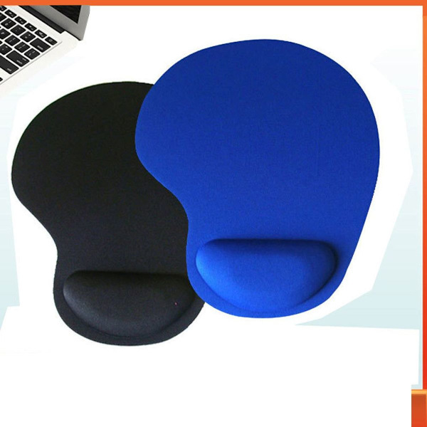 2-pack ergonomiska musmattor med bekvämt handledsstöd i blått