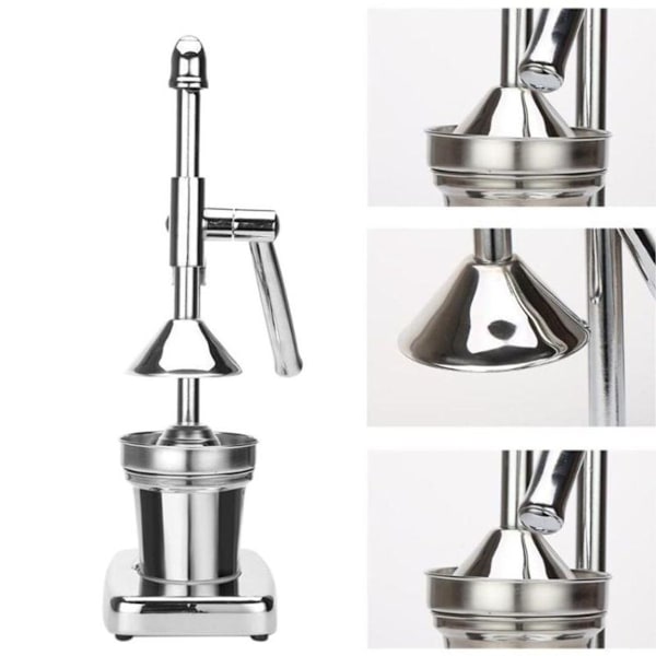 Manuell juicer, rustfritt stål fruktpresse