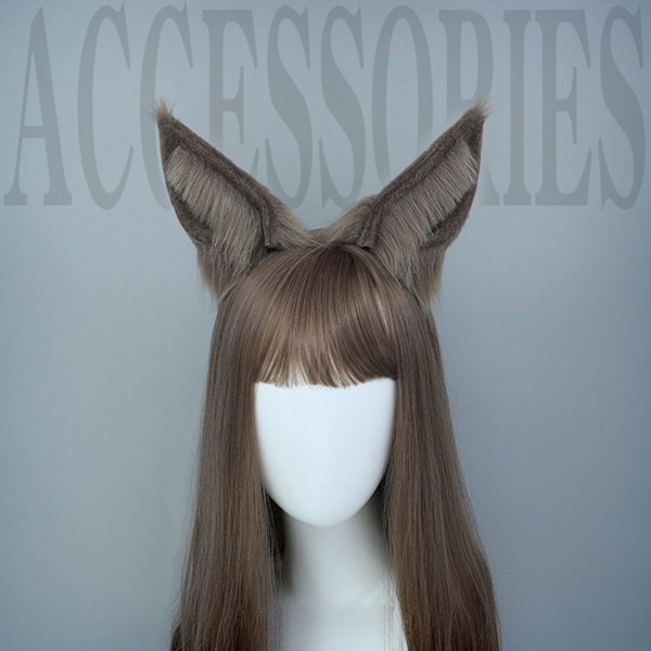 Furry Cat Wolf Fox Ears Hodebånd Halloween Hodeplagg Kostymefest KLB