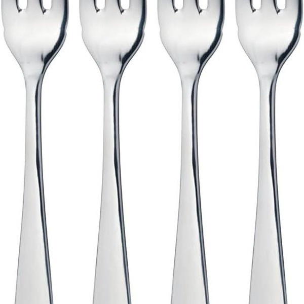 Dessertgafler, sett med 4 rustfrie stålkak gafler, fruktgafler,