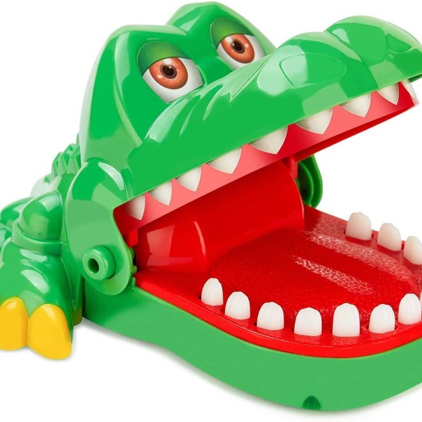Krokodiltänder Leksaksspel för barn, Krokodilbitande fingertandläkarespel KLB