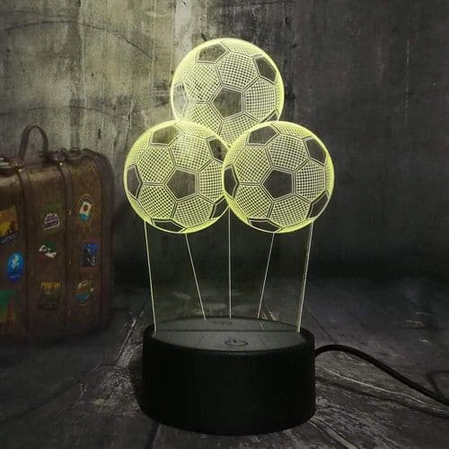 Nyhed 3D Illusion Lampe Led Natlys med 7 Farver Blinkende & Touch Switch
