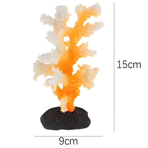 1 Pack Glowing Effect Coral, Coral Plant Ornaments, Yellow KLB