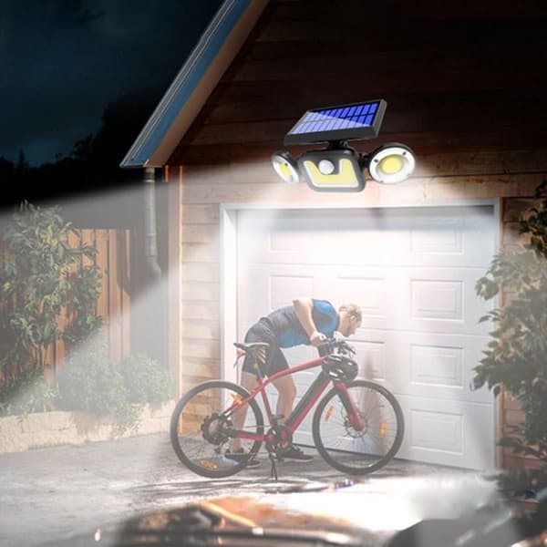 Utendørs vanntett solcellevegglampe med menneskelig K-sensor