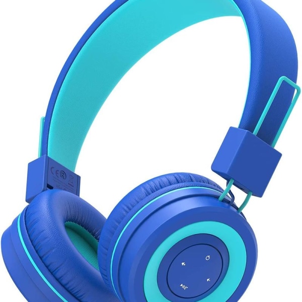 Bluetooth-headset for barn. Barnehodesett med blått