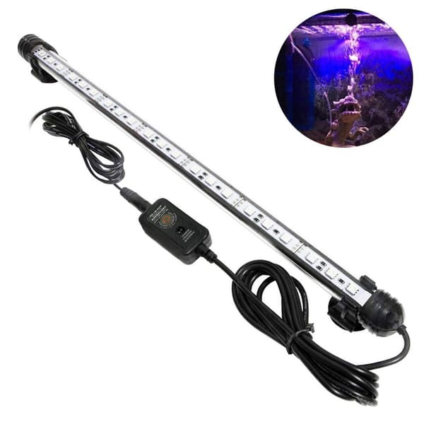 LED-akvariebelysning, akvariedykkelys med timer, 38CM KLB