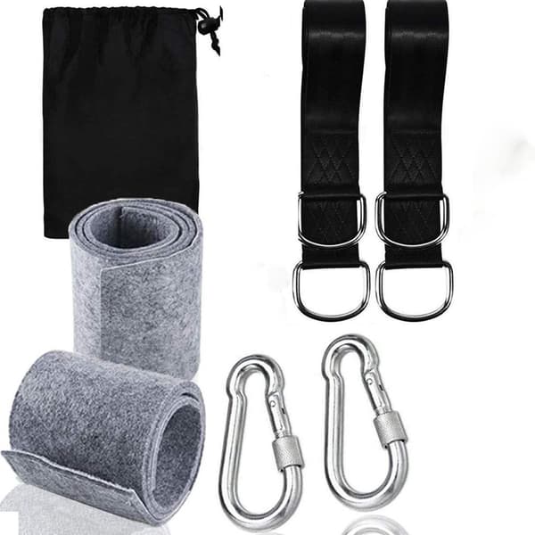 Swing strap kit med hängmattsfäste med 2 kraftiga karbinhakar och KLB