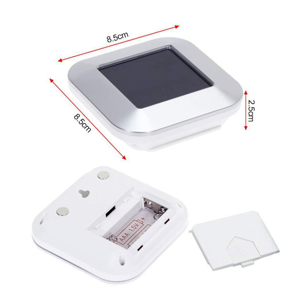Betterlifefg-Køkken Timer, Magnetisk Digital Køkken Timer med LED Display (Sølv)