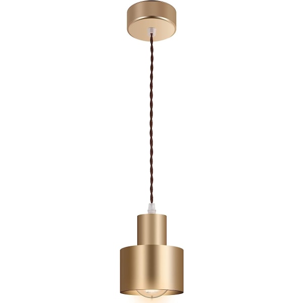 Moderne loftslampe pendel guldskærm med tekstiltråd 110cm,E27 Edison loftlampe til spisestue Hotel soveværelse boligtilbehør
