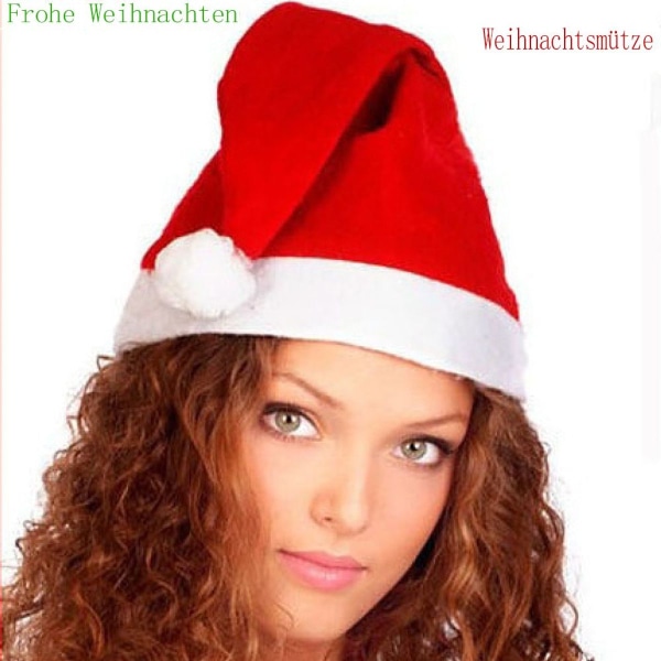 Alsino Christmas Hat punainen huopa aikuisille ja Bobble 32 1-5000 pakkaus