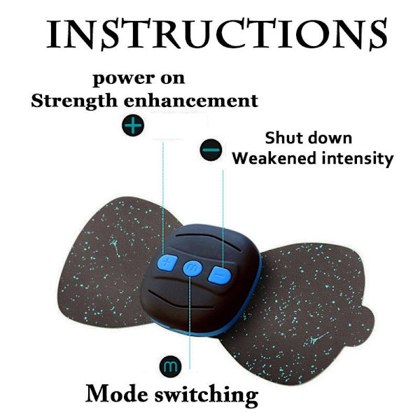 Mini cervikal massager, bärbar elektrisk trådlös tens-maskin