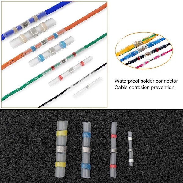 Vanntett loddet forseglet ledningskontakter 150PCS Vanntett KLB