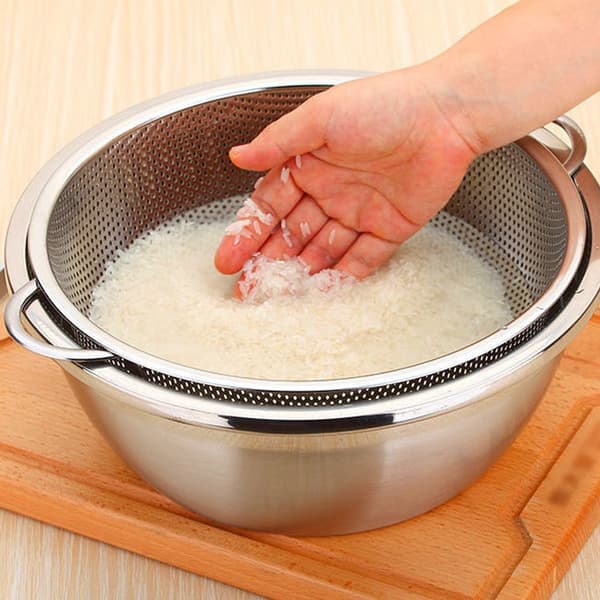 Mikroperforert sil med håndtak og bunn i rustfritt stål