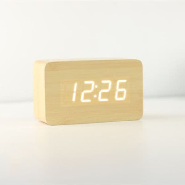 LED digital väckarklocka liten farfarsklocka med datum temperaturvisning, 3